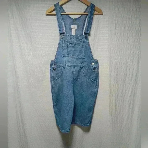 Vintage Moda Intl. The London Jean Overalls shorts. Ladies size M - Picture 1 of 7